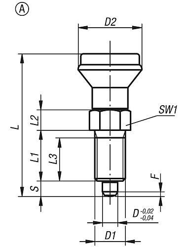 Kipp Arretierbolzen Form A Produktbild img3 L