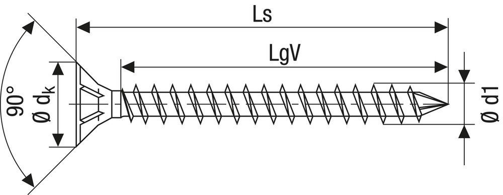 SPAX, Holzbauschraube 10 mm, Senkkopf, T-STAR plus, Fräsrippen,  CUT-Spitze, Vollgewinde, WIROX Produktbild img2 L
