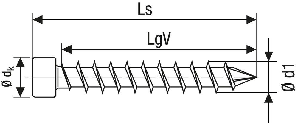 SPAX IN.FORCE Holzbauschraube 8 mm, Zylinderkopf, T-STAR plus, CUT-Spitze, Vollgewinde, WIROX Produktbild img2 L