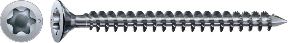 SPAX, Holzbauschraube 12 mm, Senkkopf, T-STAR plus, Fräsrippen,  CUT-Spitze, Vollgewinde, WIROX Produktbild img1 L