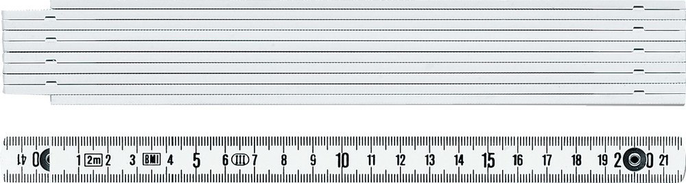 fortis Gliedermaßstab Buche 2mx16mm weiß Produktbild img1 L