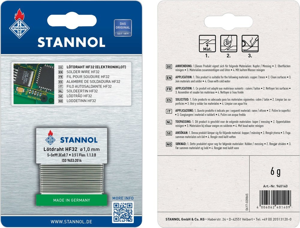 STANNOL Elektroniklot Nr.940140SB 6g Produktbild img1 L