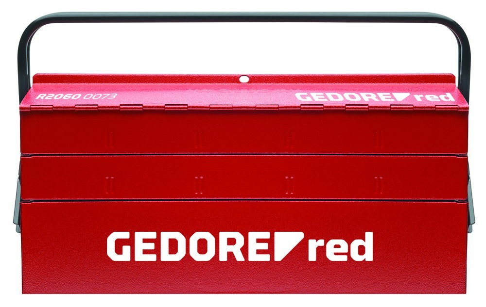 GEDORE Werkzeugkasten, 5 Fächer, leer, 260x535x210mm, rot, Stahlblech, R20600073 Produktbild img1 L