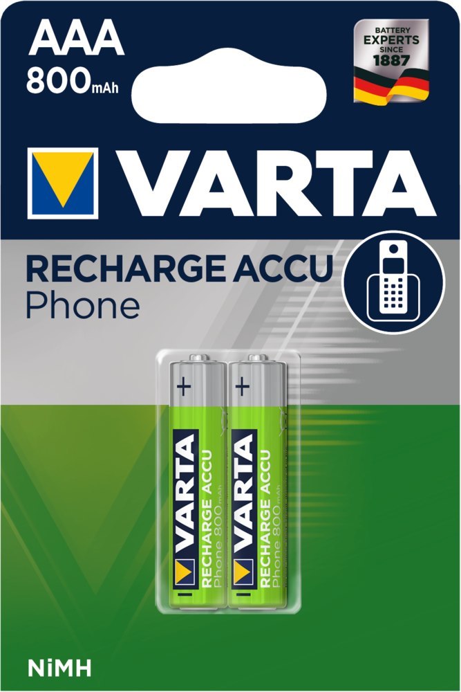 VARTA Phonepower Accu T398 Mico/AAA/HR03,800mAh Produktbild img1 L