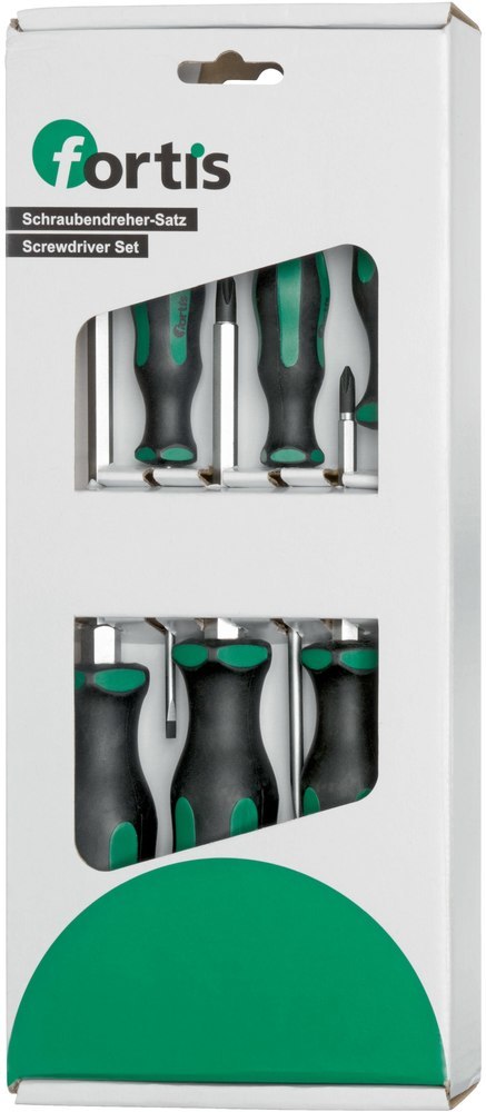 fortis Schraubendreher-Satz Schlagkappe Schlitz/PH 6-teilig Produktbild img1 L
