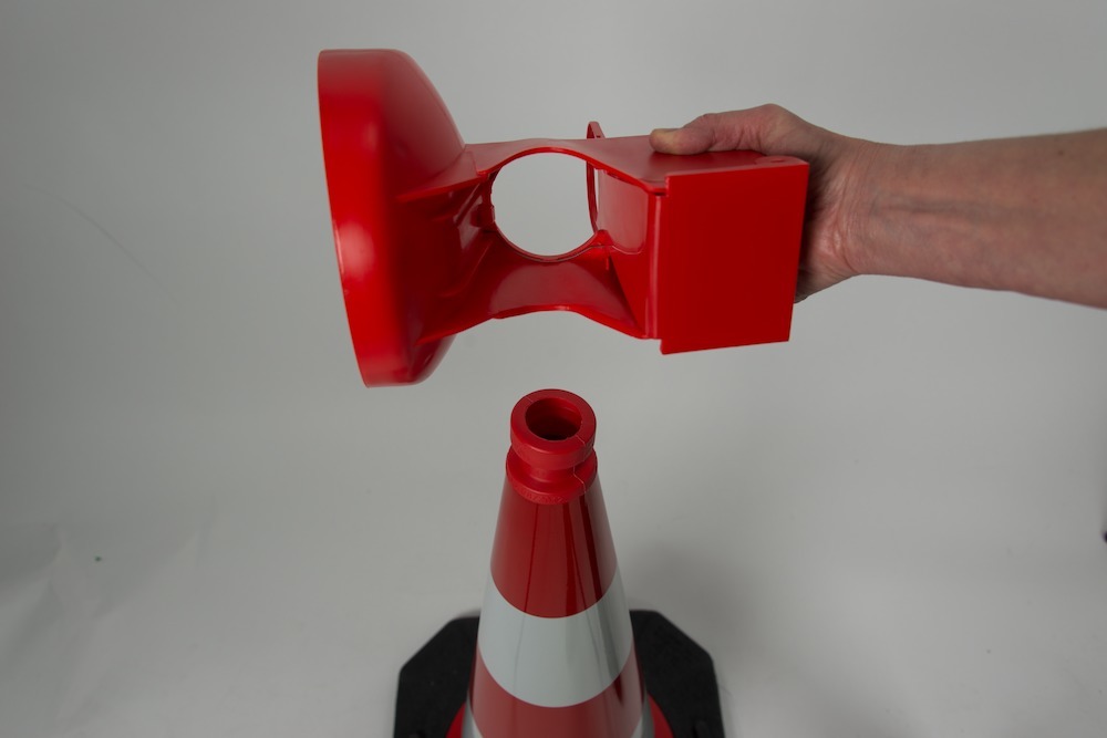 horizont Leitkegel-LED-Leuchte ConeFix, einseitig gelb Produktbild img8 L