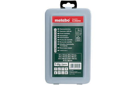 metabo SDS-plus Classic-Bohrersatz 7-teilig Ø 5, 6, 8 mm, L=110 mm / Ø 6, 8, 10, 12 mm … Produktbild img2 L