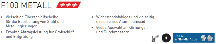 Norton Fiberscheibe F996 Produktbild img2 L