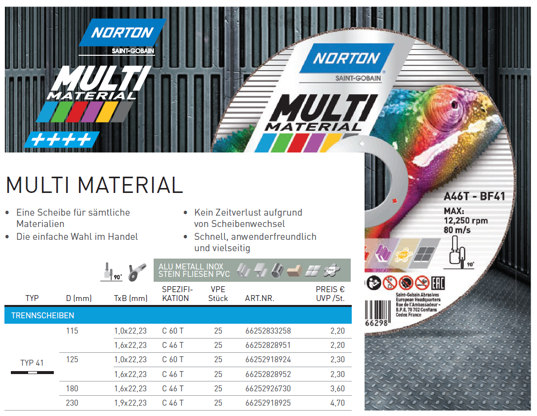 Norton Schleifvliesrolle BT 100x10 Mitte l A Produktbild img2 L