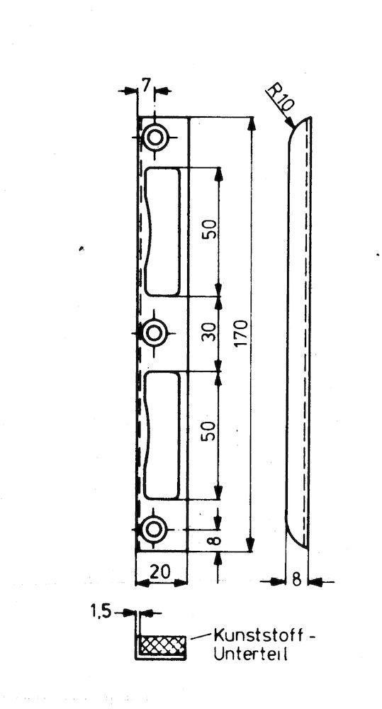 Neutral BEVER Winkelschließblech 411,20x170x8 ktg,verzinkt Produktbild img2 L