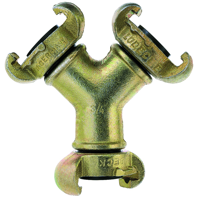 Lüdecke Dreiwegestück Temperguss 3 x 1" mit Klauenkupplung LÜDECKE Produktbild img1 L
