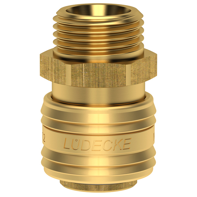 Lüdecke Schnellverschlusskupplung NW 7,2 mm, Messing Serie ES, AG G1/2" LÜDECKE Produktbild img1 L