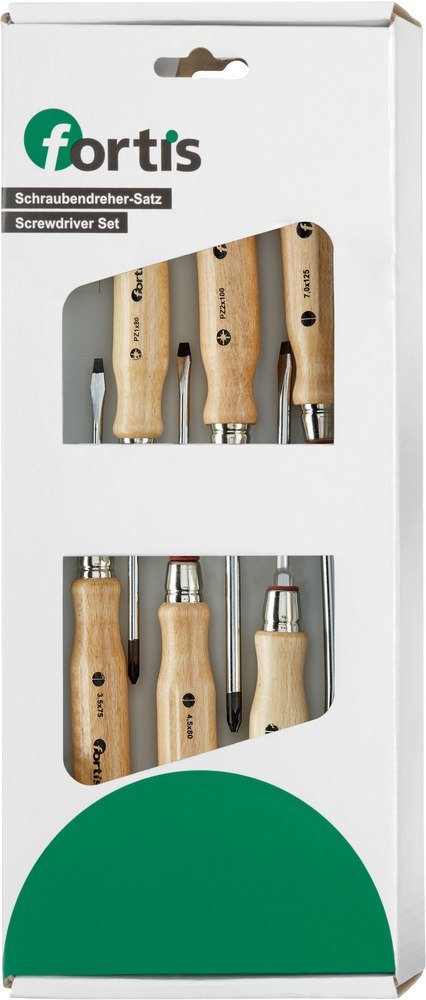 FORTIS Steckschlüssel-Schraubendreher-Satz für Schlitz-/Kreuzschlitz-Schrauben PZ Produktbild img1 L
