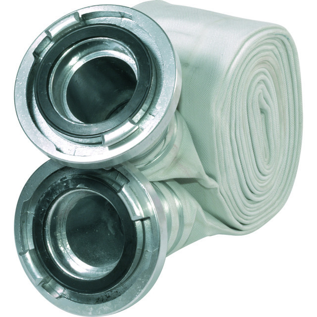 GEKA Bauflachschlauch mit Storz A-Kupplung,Poly./TPR,weiß,20m,Ø102mm Produktbild img1 L