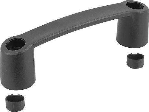 Kipp Bügelgriffe Kunststoff schmal, Montage von der Rückseite Produktbild img1 L