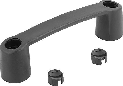 Kipp Bügelgriffe Kunststoff schmal, Montage von der Bedienseite Produktbild img1 L