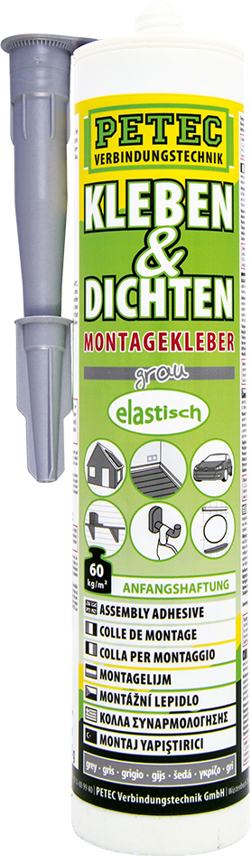 PETEC Kleben + Dichten Ecoline 290 ml, grau Produktbild img1 L