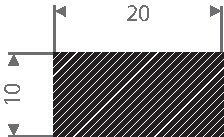 Neutral Moosgummi-Vierkantprofil EPDM Produktbild img2 L