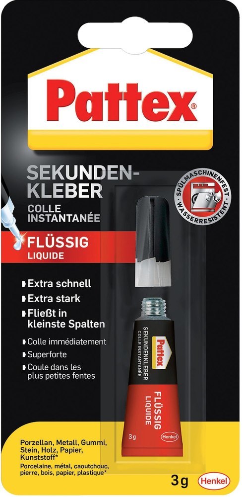 Pattex Sekundenkleber Classic flüssig Produktbild img1 L