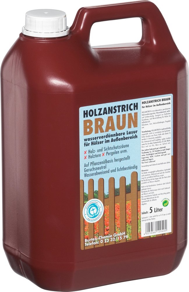 Burtex Holzanstrich 5 l, braun Kunststof f-Kanister Produktbild img1 L