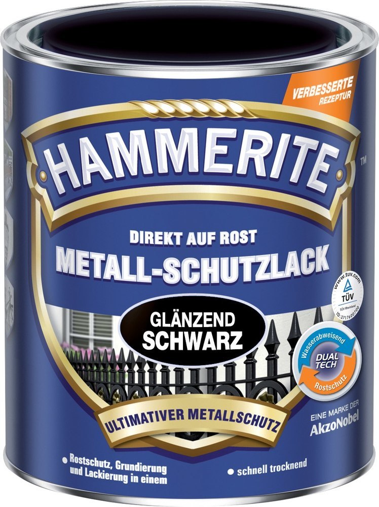 HAMMERITE Metall-Schutzlack HA 750 ml schwarz Produktbild img1 L