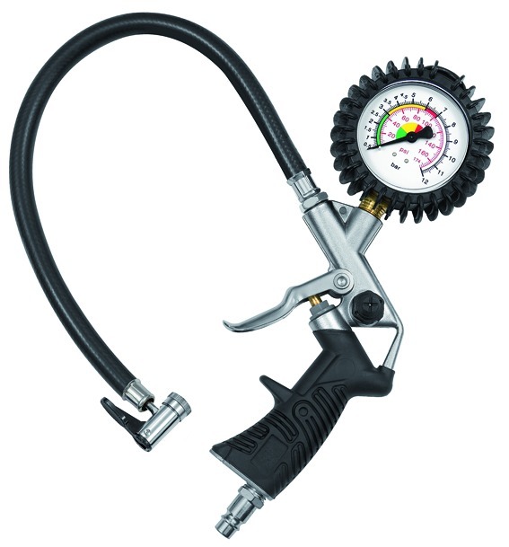 RIEGLER Hand-Reifenfüllmesser mit Hebelstecker, Pist.form, starr, ungeeicht, Ø63mm Produktbild img1 L