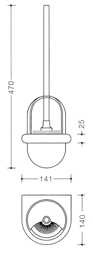 HEWI WC-Bürstengarnitur 477.20.100 B 141xH 470xT 140mm,reinweiß Produktbild img6 L