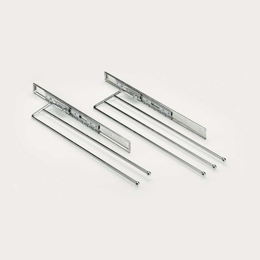 Hettich Spülenschrank-Handtuchhalter, ausziehbar, 49234,Anzahl Arme 2,B 102mm, Stahl chr Produktbild img1 L
