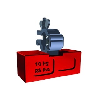 ZARGES Ballastgewicht, 10 kg, Stahl, Dreiecksausleger, gelb Produktbild img1 L