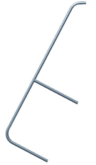 ZARGES einseitiger Handlauf zu Podesttreppe Produktbild img5 L