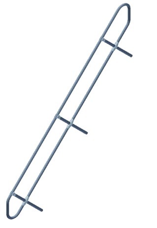 ZARGES Handlauf 5 Stufen Treppe 45° ALU H senk. 1070mm Produktbild img10 L