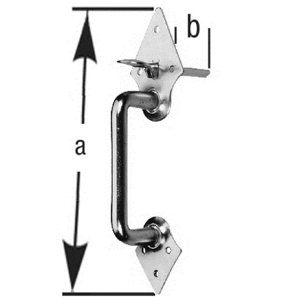 POLLMANN Klinkgriff,zum Anschrauben,Stahl, galvanisch hell verzinkt Produktbild img2 L