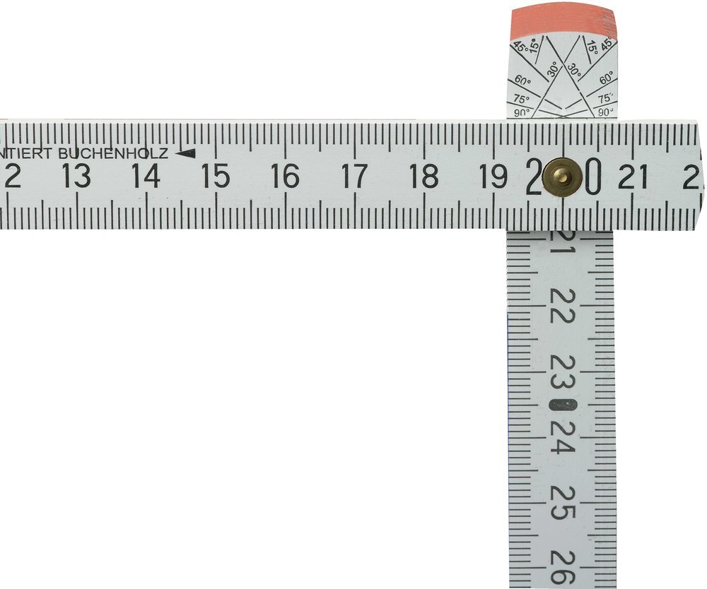 fortis Gliedermaßstab Buche 2mx16mm weiß Produktbild img2 L