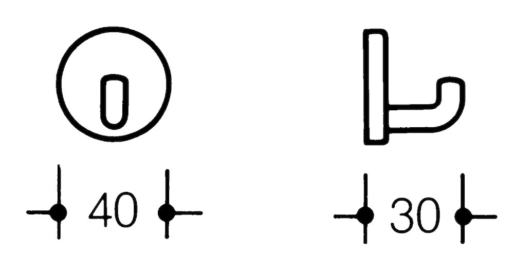 HEWI Wand-Haken,801.90.010,mit Rosette,Einfachhaken,reinweiß Produktbild img6 L