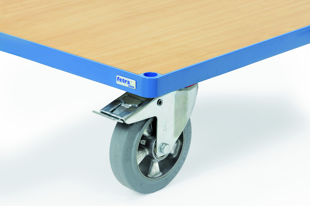 fetra TPE-Bereifung Transportwagen Ø 125mm Elastikreifen, spurlos blaugrau Produktbild img1 L