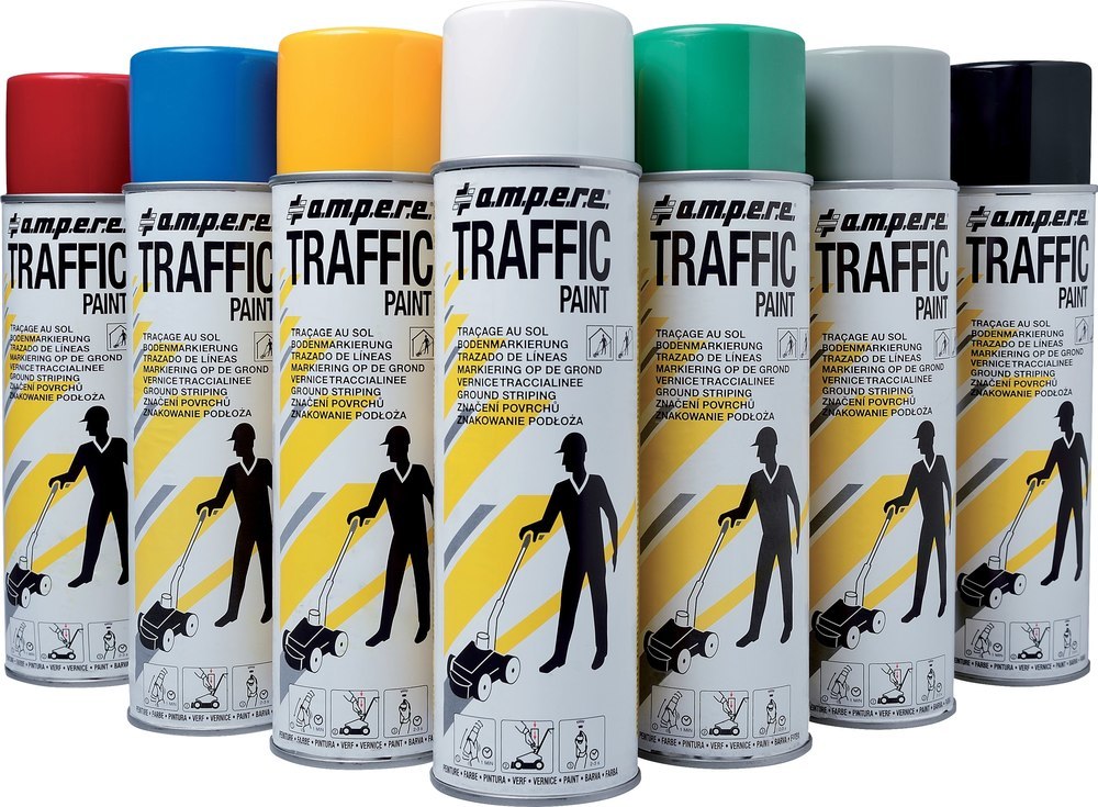 AMPERE TRAFFIC PAINT Bodenmarkierspray Traffic Paint 500ml gelb Produktbild img1 L