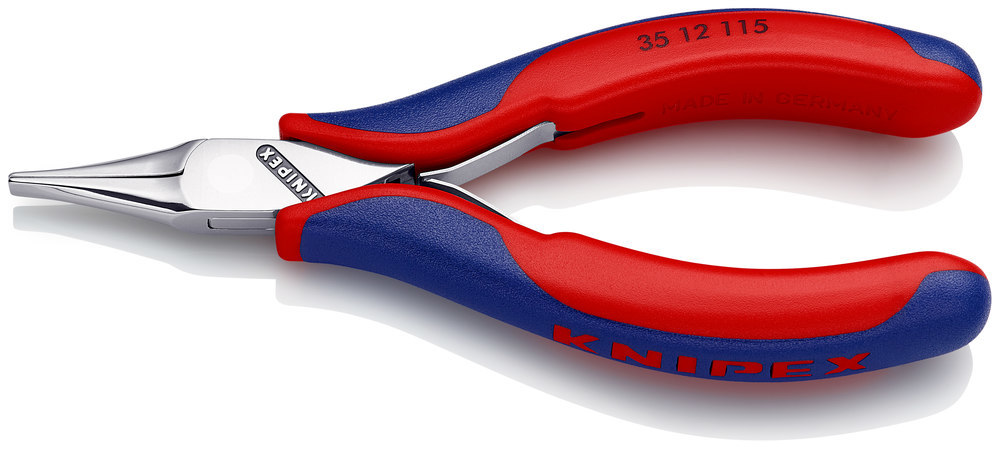 KNIPEX Elektronik-Greifzange 35 12 115 flach spiegelpoliert Mehrkomp. 115mm Produktbild img1 L