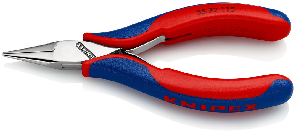 KNIPEX Elektronik-Greifzange 35 22 115 flachr., sp. zul. spiegelp. MK 115mm Produktbild img1 L