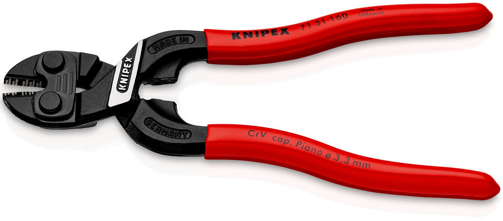 KNIPEX CoBolt® Kompakt-Bolzenschneider mit Schneidaussparung mit Kunststoff überzogen schwarz atramentiert Produktbild img8 L