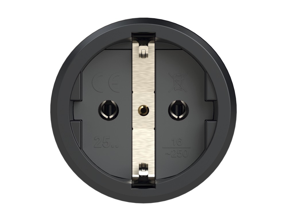 PCE Schutzkontaktkupplung IP20 Vollgummi 16A / 250V AC / 3p (2P+E) Produktbild img3 L