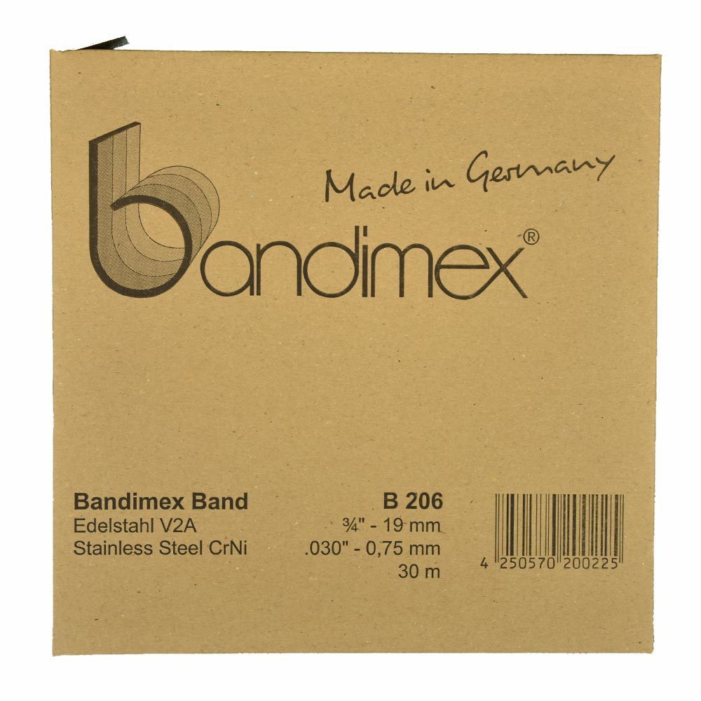 bandimex Stahlband 3/4" V2A-Edelstahl Ro lle a 30m Bandimex Produktbild img1 L