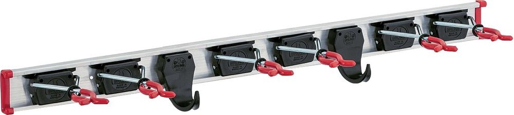 BRUNS Gerätehalterschiene 0,75m 6 Halter + 2 Haken Produktbild img1 L