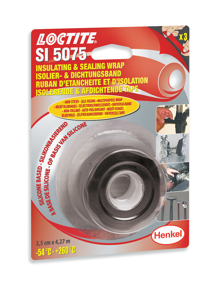 LOCTITE Reparatur-Dichtband SI 5075 schwarz/rot 2,5cm x 4,27m im Blisterpack Produktbild img1 L