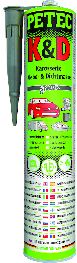 PETEC K+D Karosserie Kleb- Dichtmasse, g rau, 310ml Produktbild img1 L
