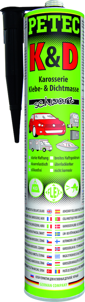 PETEC K+D Karosserie Kleb- Dichtmasse, s chwarz,310ml Produktbild img1 L