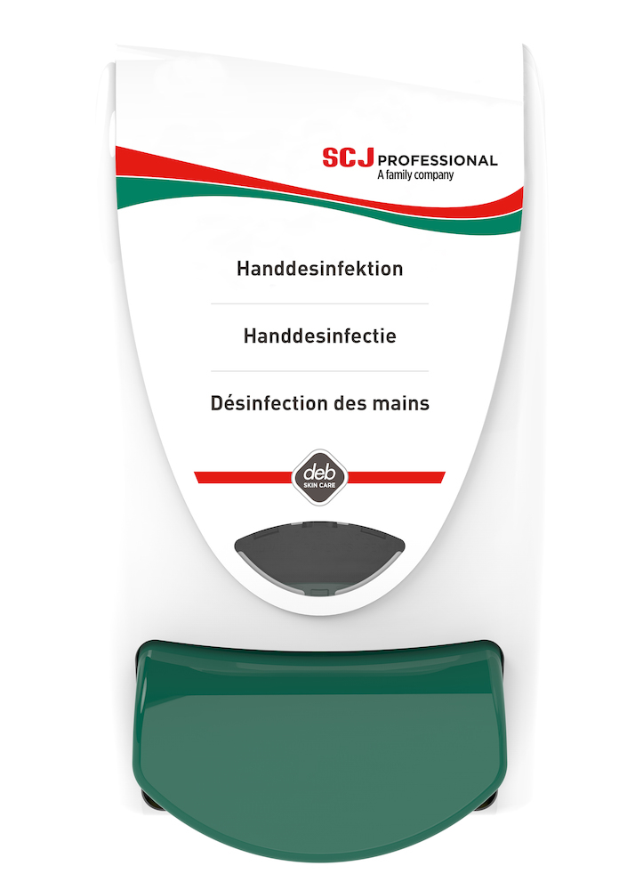 Stoko Deb Spendersystem weiß/grün Hand- desinfektion DE 233x130x115mm 1L Kart. Produktbild img1 L