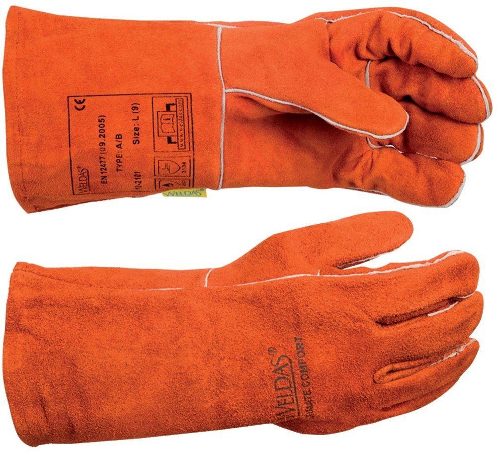 WELDAS Schweißerhandschuh rot Produktbild img2 L
