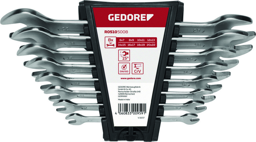 GEDORE Doppelmaulschlüssel-Satz lang Produktbild img1 L