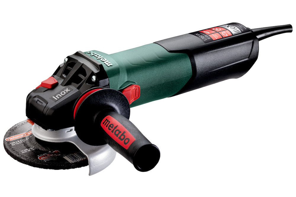 metabo Winkelschleifer WEV 17-125 Quick Inox (600517000), mit Drehzahlregelung, Schnellspannnmutter, Karton Produktbild img1 L