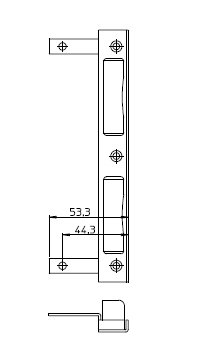 SSF Winkelschließblech 4051,20x170x8 ktg,silberfarben Produktbild img1 L